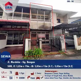 Disewakan rumah Jl. Merdeka Gg. Bangau