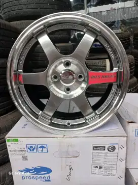 Velg te37 ring 16 lebar 7 pcd 4x100 ET 40 hyperblack 4pcs