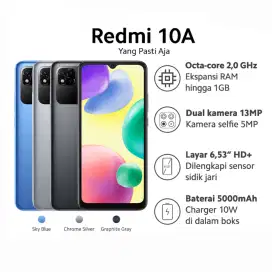 Xiaomi Redmi 10A Ram 4+1/64Gb Fullset, Garansi Resmi, Second