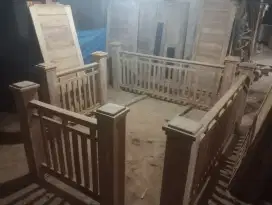 Pagar rumah kayu jati