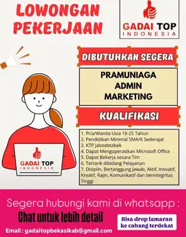 ADMIN MARKETING GADAI