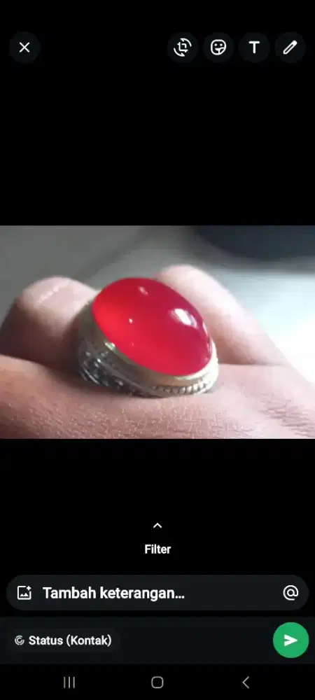 Natural red carnelian