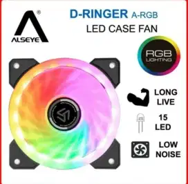 Kipas Casing PC Gaming ALSEYE D-Ringer A-RGB Led Case Fan 1300Rpm 12cm