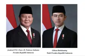 Poster Presiden dan wakil presiden periode 2024 -2029 Gambar RESMI