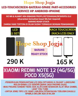 Touchscreen-Baterai/LCD XIAOMI REDMI NOTE 12 (4G/5G) POCO X5 (5G)