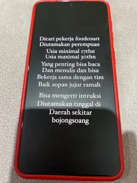 Dicari pekerja foodcourt