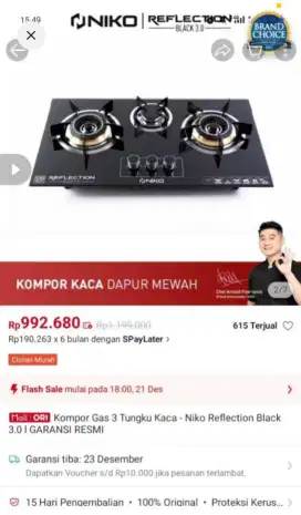 Kompor 3 tungku