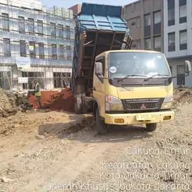 Jasa buang puing, urugan tanah merah, buang sampah proyek