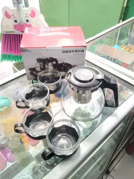 Tea pot kaca saringan