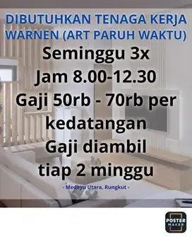 Dibutuhkan Warnen (ART paruh waktu)