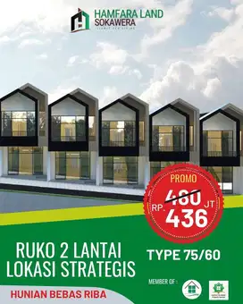 Jual Ruko Strategis Kawasan Perumahan Syariah Terbesar Purwokerto