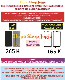 Service HP-Touchscreen-Baterai-LCD Xiaomi Redmi 10-Redmi 10 prime