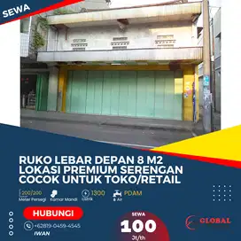 Ruko Siap Pakai Lokasi Premium Lebar Depan 8 m2