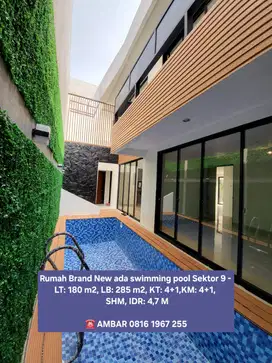 11479 Rumah brand new dg swimming pool bintaro sektor 9