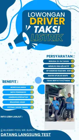 Loker Driver taksi online