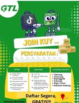 OPEN RECRUITMENT DRIVER MITRA PERPAKET GTL HUB CIBINONG  !!!