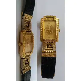 Antique Jam tangan wanita GOLD GIANNI VERSACE MEDUSA HEAD QUARTZ