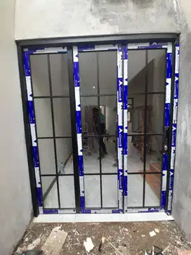 Kusen aluminium murah meriah untuk pintu jendela bisa custom