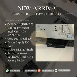 Server Dell PowerEdge R640 RAM 64GB Intel Xeon 4114 2.20GHz, Dual Proc