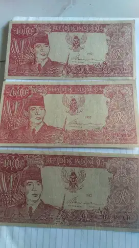 uang koleksi soekarno merah 1.000