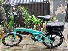 Sepeda Lipat Pacific Veloce ukuran 20 Frame Alloy Banyak Bonus