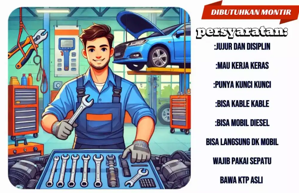 montir mobil bisa kabel kabel dan kaki kaki