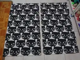 gorden tirai jendela ikea motif kucing
