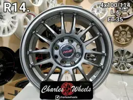 Velg baru Re30 Ring14 cocok buat calya, Brio, Sigra Ayla, Avanza, dll