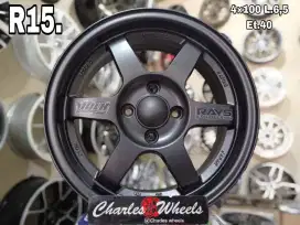 Velg baru Te37 gunmetal Ring15 4x100