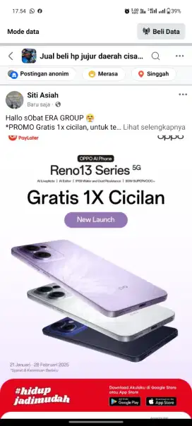 PROMO GRATIS 1X CICILAN