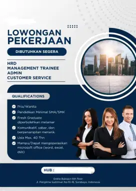 Dibuka lowongan administrasi