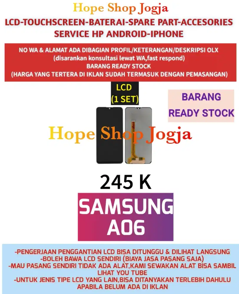 Service HP-Baterai-Touchscreen-LCD Samsung A06