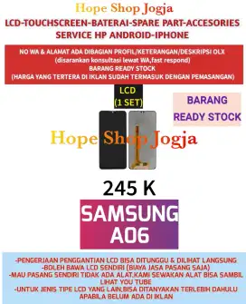Service HP-Baterai/Touchscreen-LCD Samsung A06