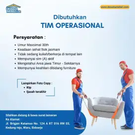 Dibutuhkan Segera Driver Operasional Toko Dewatamebel