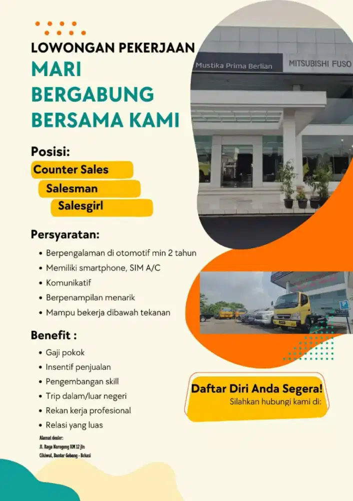 Dibutuhkan Segera, Sales Marketing