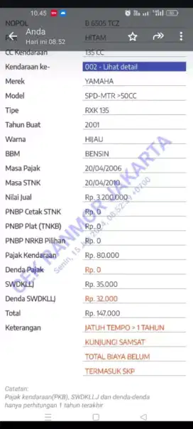 Rk king tahun 2001