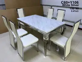 meja makan import marbel