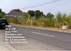 Termurah tanah nol jalan raya pasar kedamean