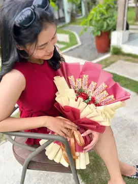 Bouquet Buket Bucket Coklat Bunga Kado Hadiah Valentine Wisuda Ultah