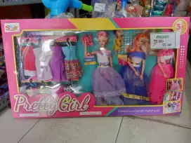 PROMO JANUARI!!! Mainan anak Barbie Pretty girl isi 3