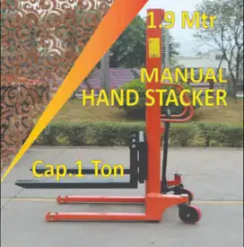 harga sewa manual hand stacker / manual forklift kapasitas 1 ton