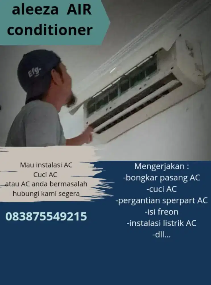 Jasa service AC .Aleeza jaya teknik