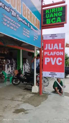 Plafon PVC terpasang terima rapih