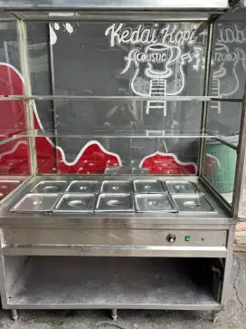 Bain marie lemari etalase penghangat makanan