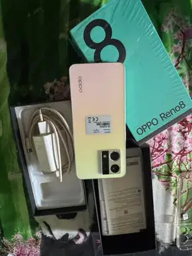 Oppo Reno 8 4g Ram 8/256 masih mulus lengkap bok