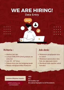 Lowongan Data Entry