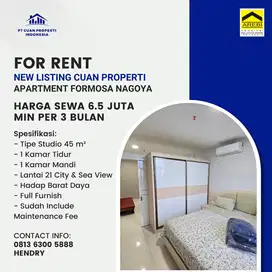 Disewa Studio Apartment Formosa Siap Huni Nagoya Include Maintenance