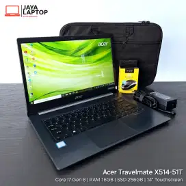 Acer Travelmate X514 Touchscreen i7 RAM 16GB Slim Laptop Second Bekas