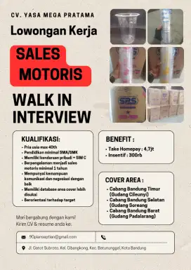 Loker Sales Motoris Cup Plastik