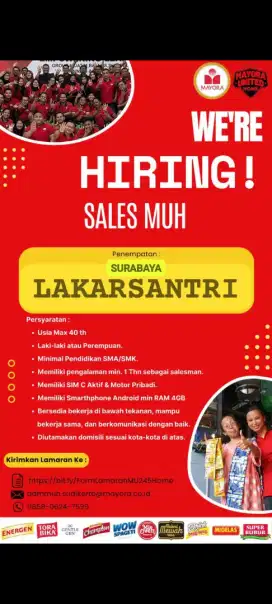 Lowongan Kerja Mayora Sales Direct Selling